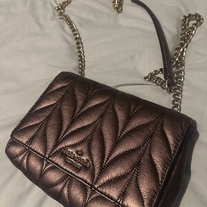 Kate Spade Metallic oak  Quilted Crossbody Bag
